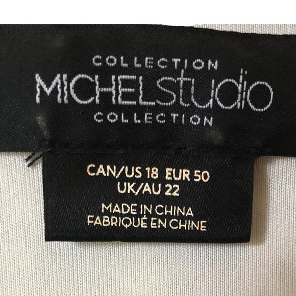 Michel Studio Dress Size 18 Gingham Floral Wrap Style - Picture 11 of 13